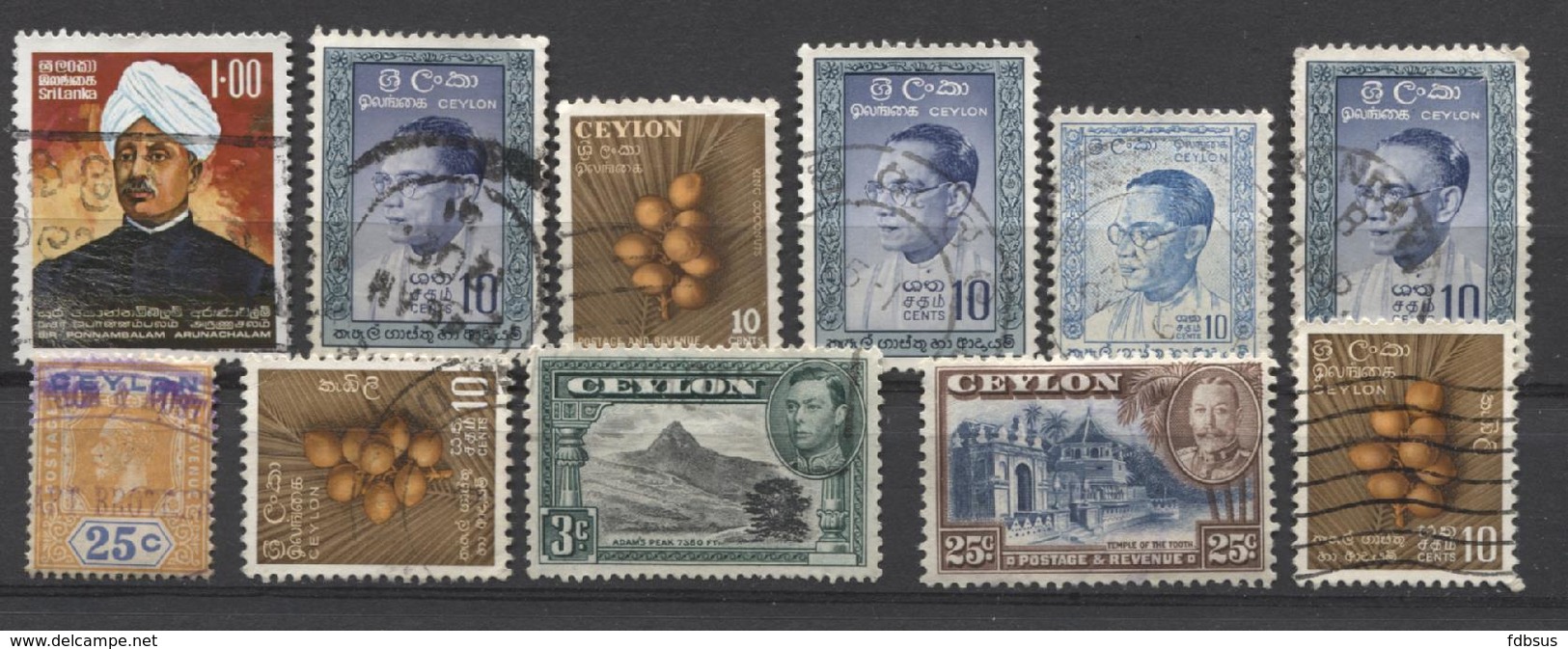 Ceylon Sri Lanka  11  Stamps Timbres Zegels - Na Te Kijken - To Be Checked - Gestempeld - All Used - Sri Lanka (Ceylan) (1948-...)