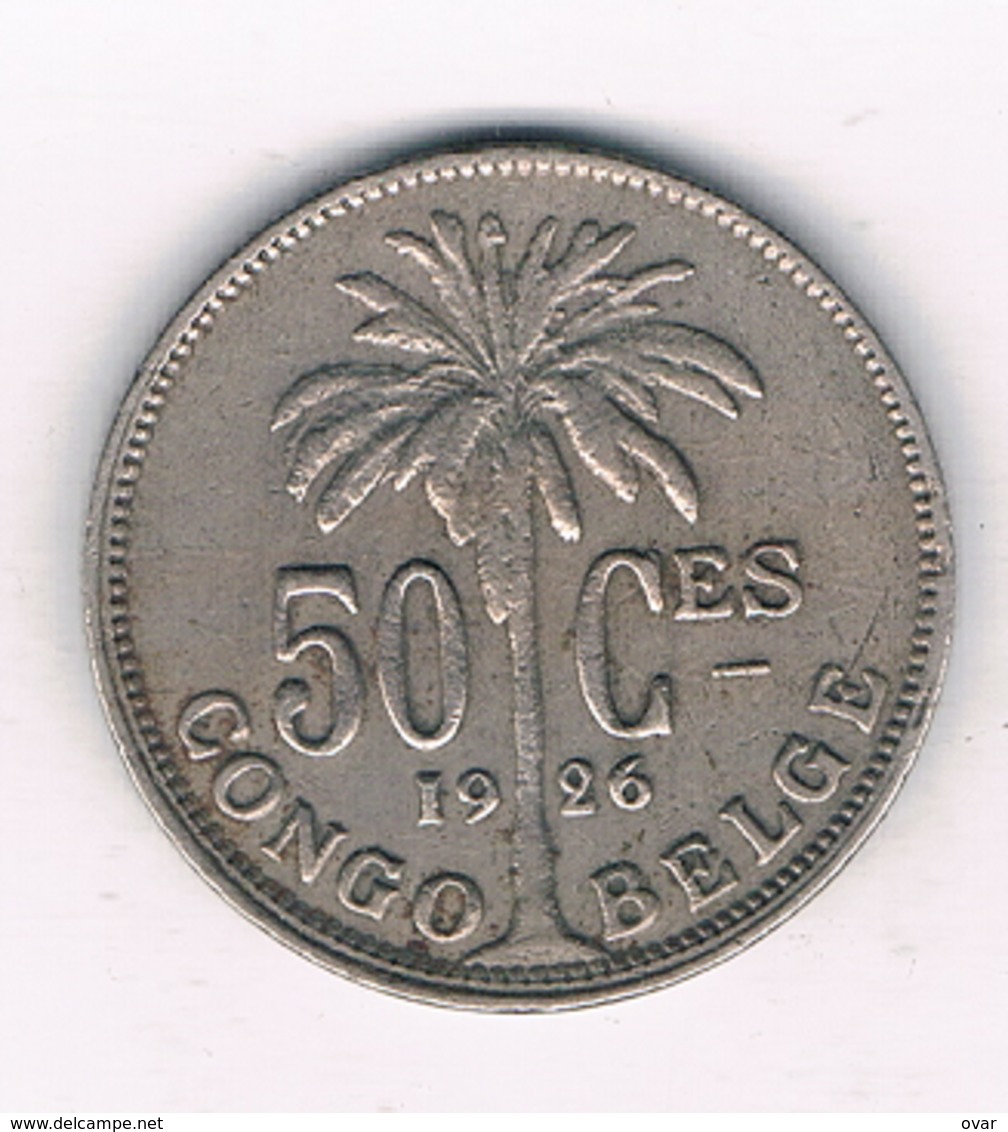 50 CENTIMES 1926  BELGISCH CONGO /5219/ - 1910-1934: Albert I.