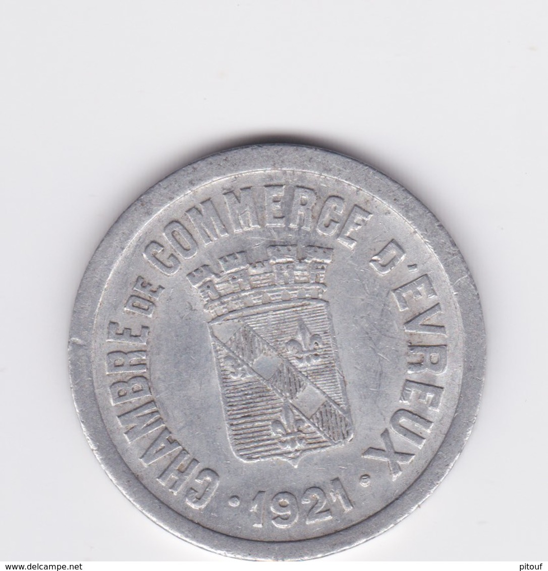 Nécessité. 25 Centimes Chambre De Commerce D'Evreux 1921. TTB à SUP - Variétés Et Curiosités