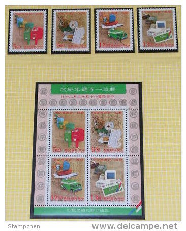 Rep China 1996 Postal Service Stamps & S/s Computer Mailbox Plane Scales Sailboat Large Dragon Abacus - Other & Unclassified