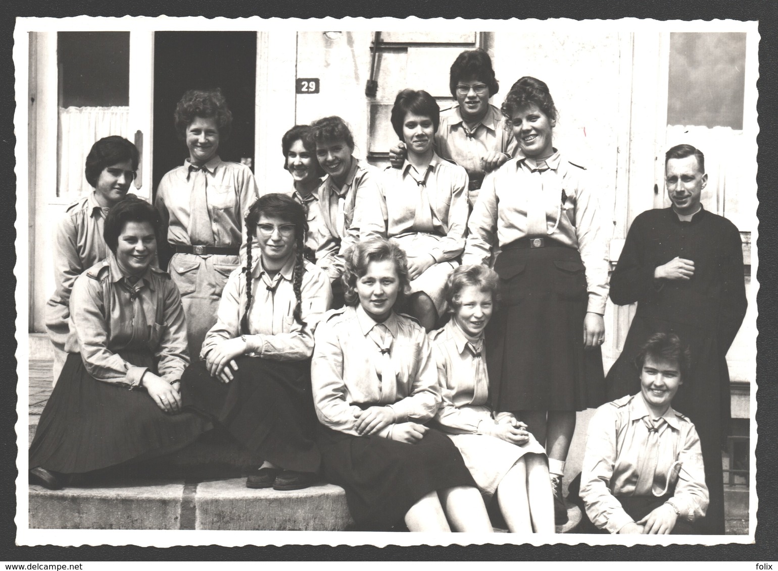 Originele Fotokaart / Carte Photo Originale - Agfa - Meisjes Jeugdbeweging / Girls Youth Movement - Groepsfoto - Padvinderij