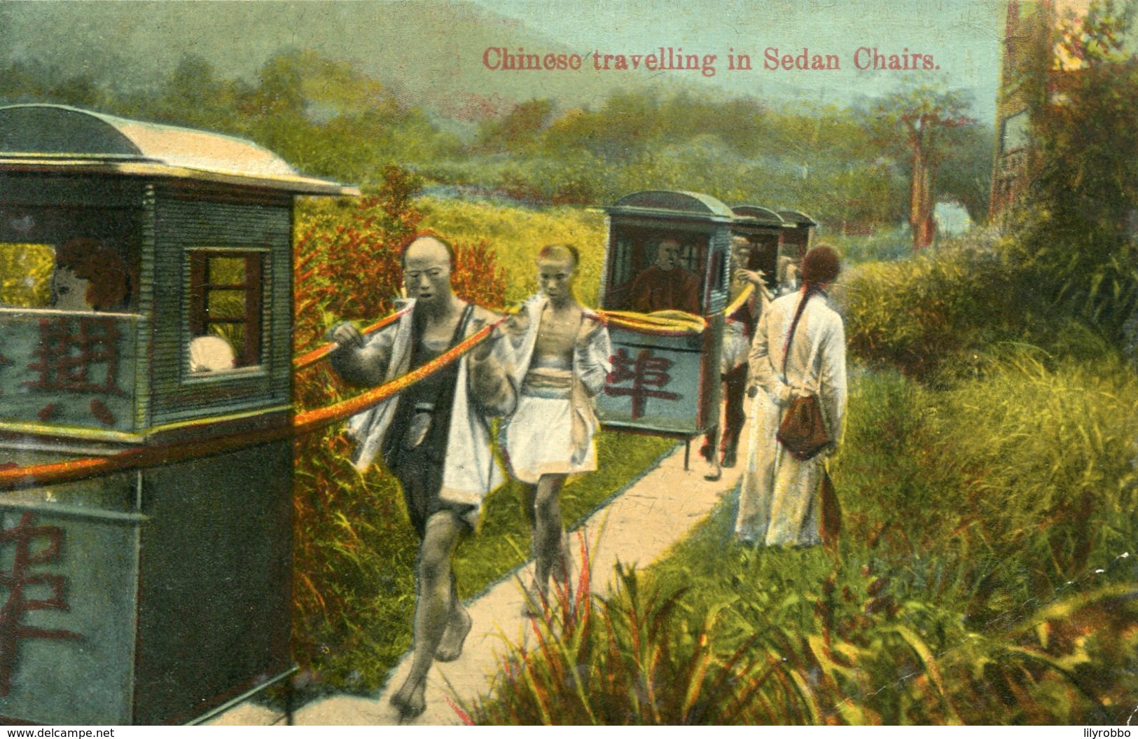 CHINA - Chinese Traveling In Sedan Chairs - VG Ethnic Animation Etc - China