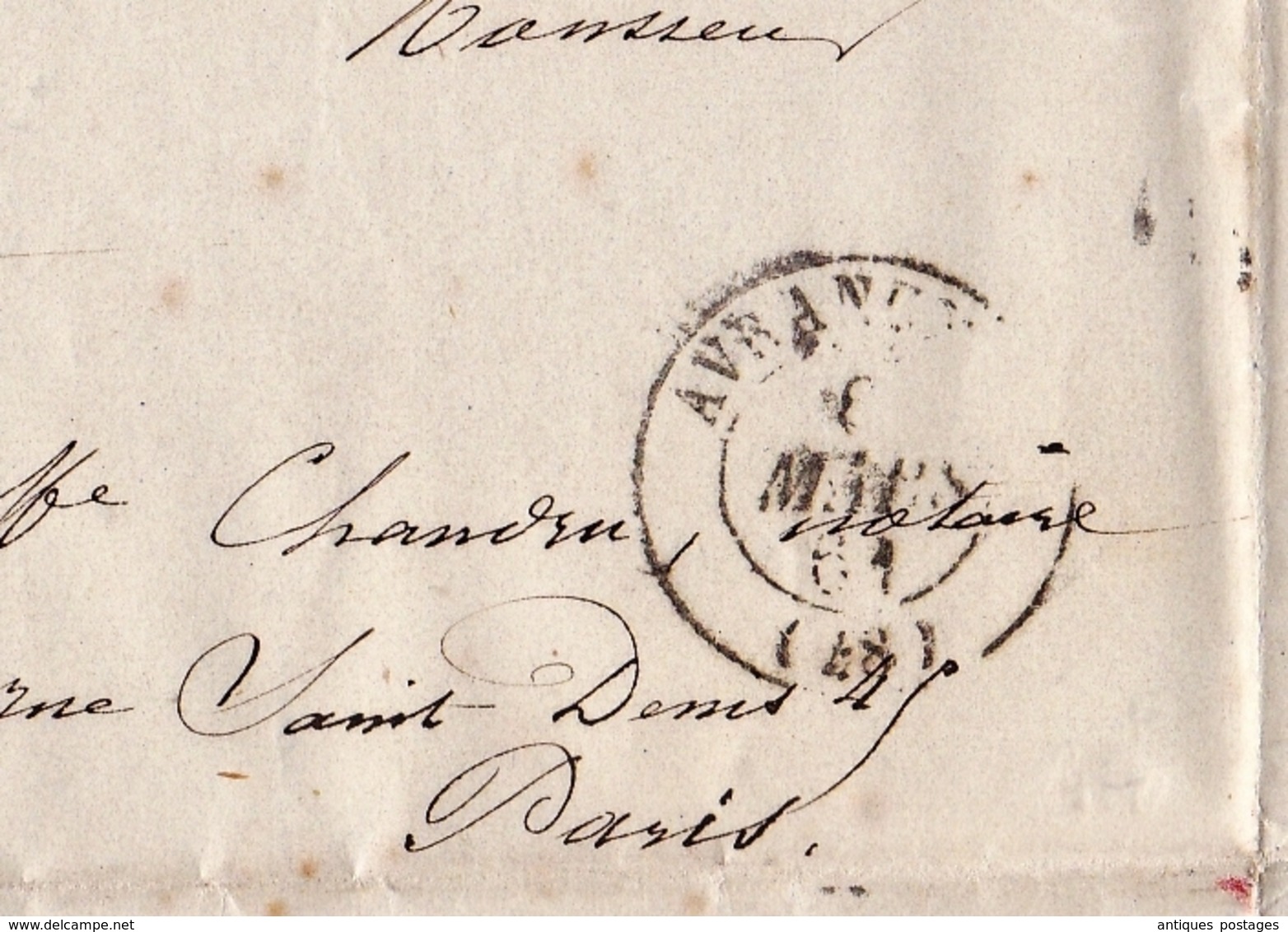 Lettre Avranches 1860 Manche Desruisseaux Notaire Paire Napoléon III 10 Centimes - 1853-1860 Napoléon III