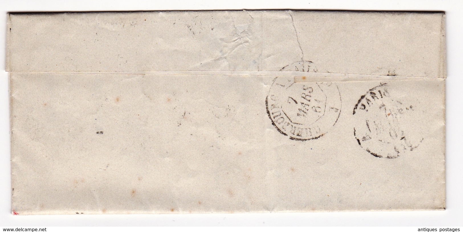 Lettre Avranches 1860 Manche Desruisseaux Notaire Paire Napoléon III 10 Centimes