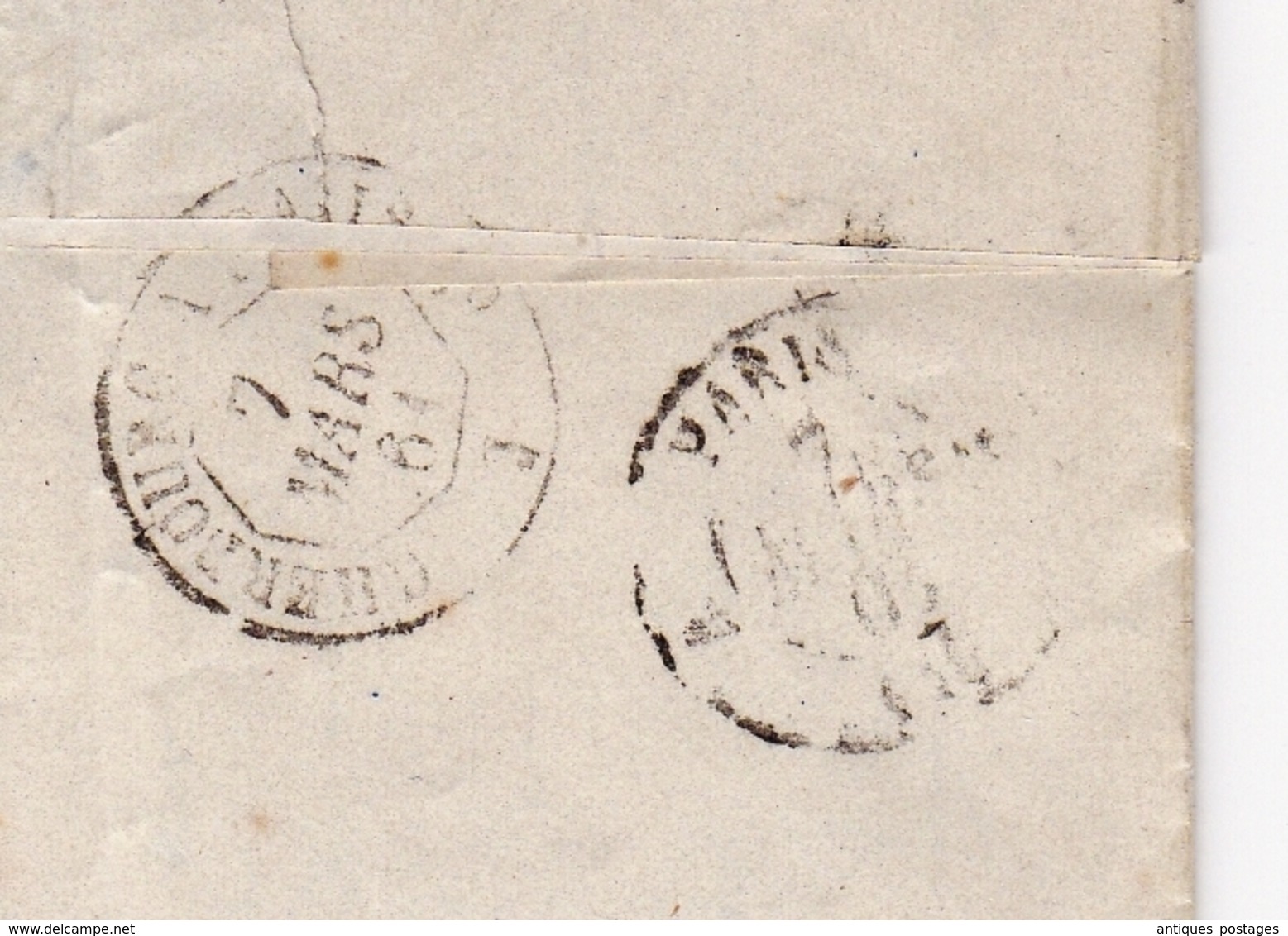 Lettre Avranches 1860 Manche Desruisseaux Notaire Paire Napoléon III 10 Centimes