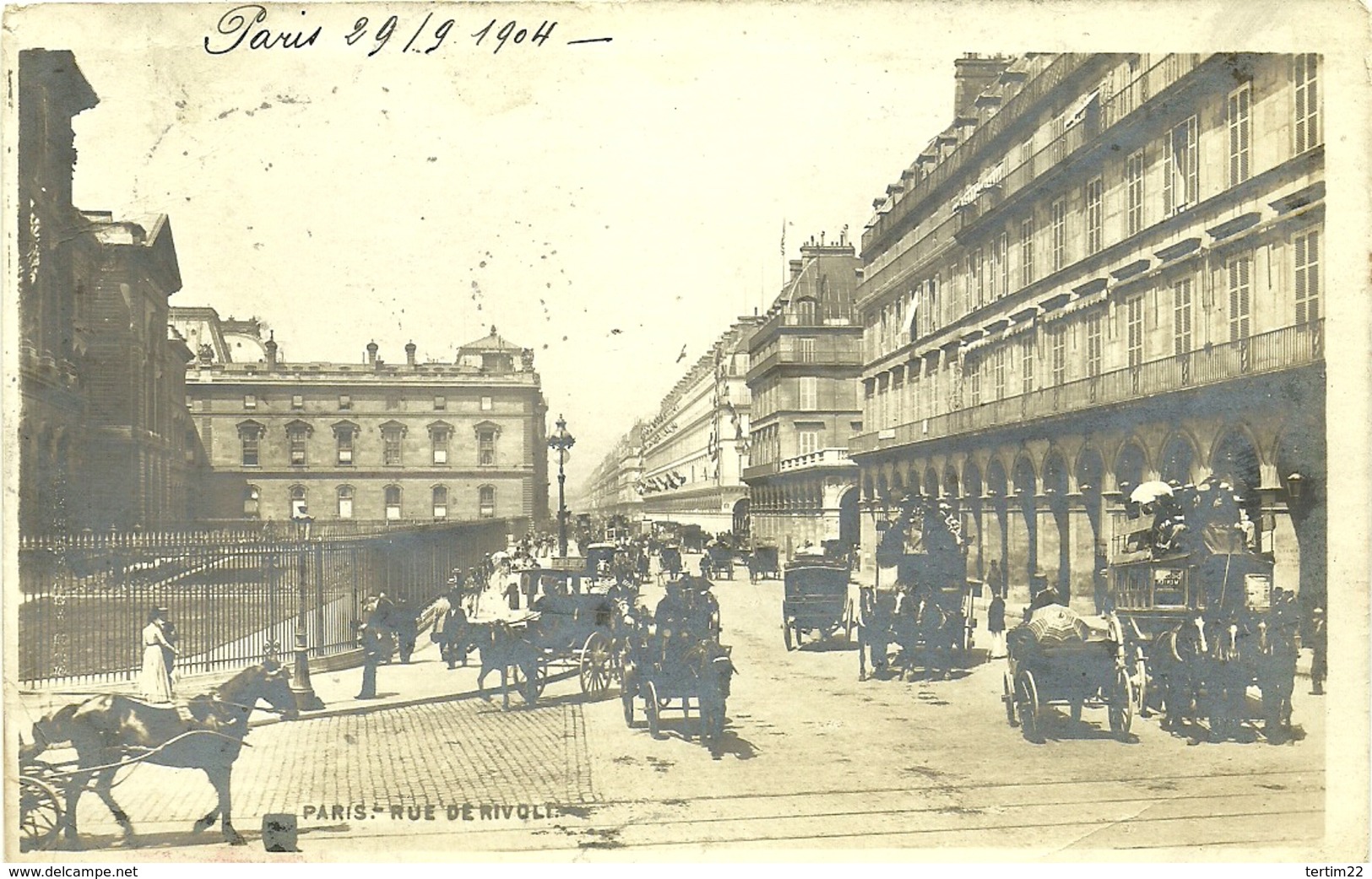 ( TRANSPORTS )( VOITURES  ) ( PARIS ) RUE DE RIVOLI - Autres & Non Classés