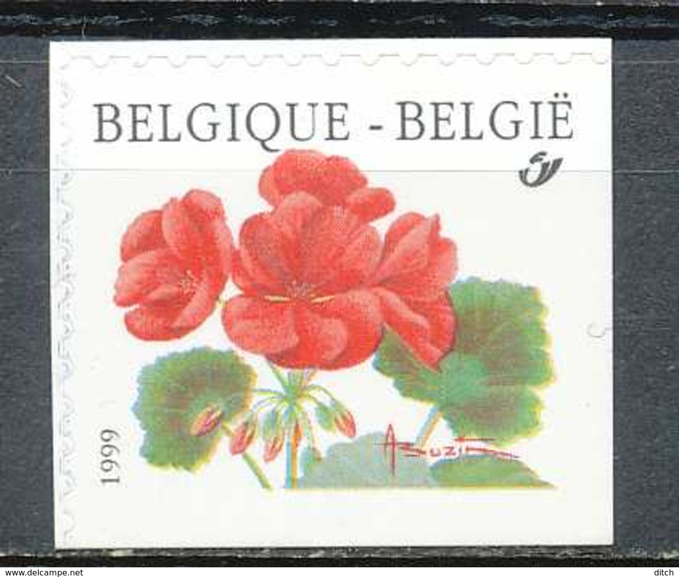 D - [154103]TB//**/Mnh-[2850a] Belgique 1999, Fleurs, Pelargonium, , ND/Imperf à Droite Et En Bas, SNC - Other & Unclassified