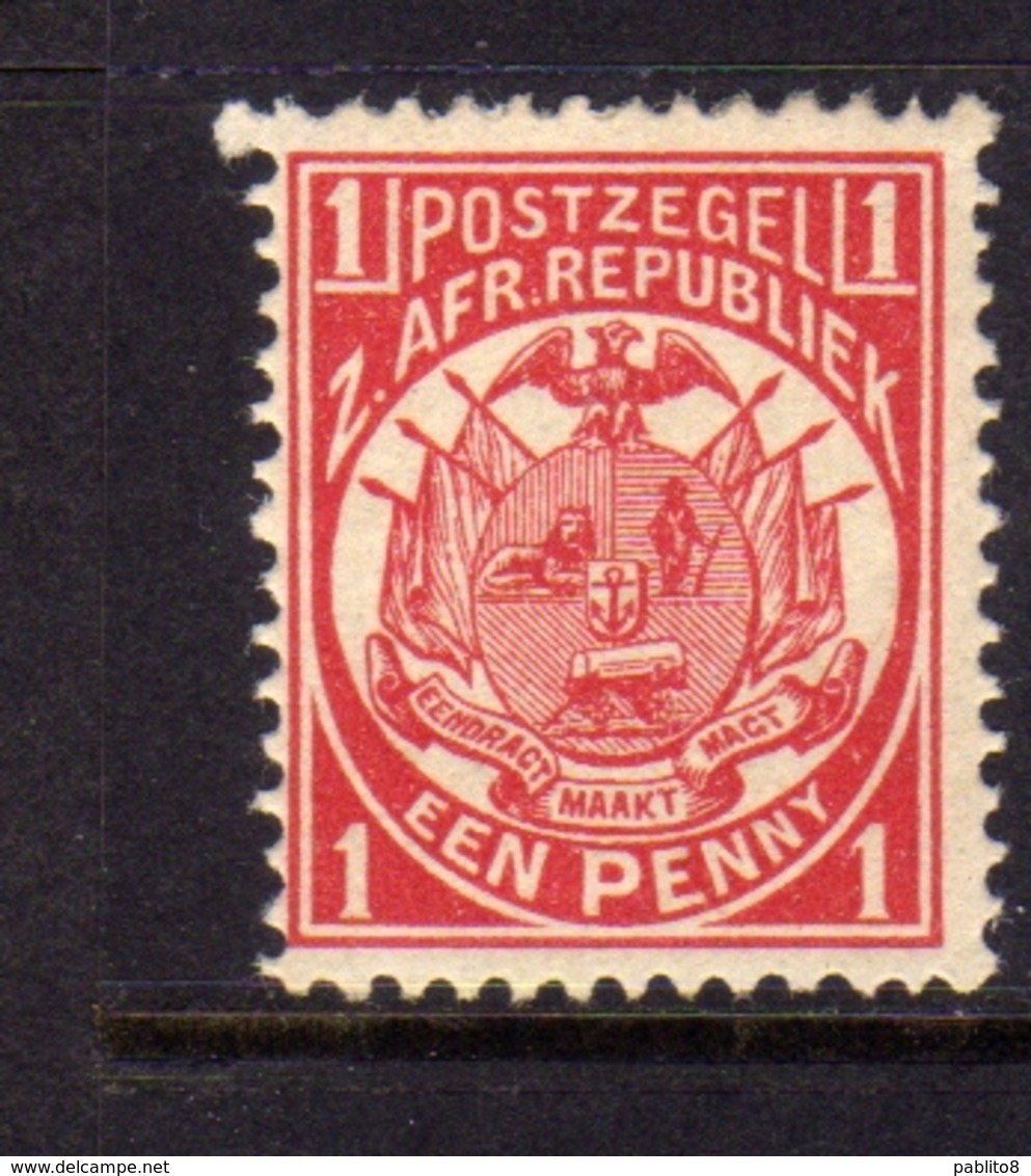 TRANSVAAL Zuidafrikaansche Republiek 1885 1893 COAT OF ARMS STEMMA ARMOIRIES ONE PENNY 1p MNH - Transvaal (1870-1909)
