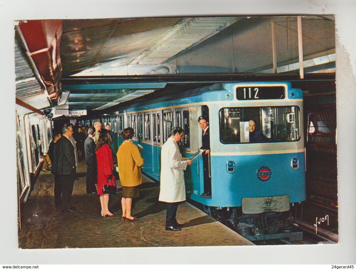 CPSM PARIS TRANSPORT METRO - Rame Sur Pneumatique En Station - Autres & Non Classés