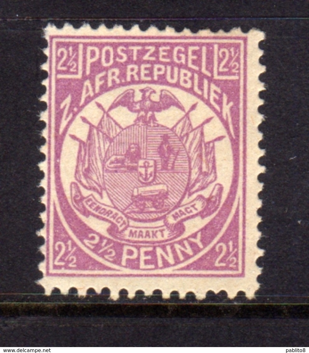 TRANSVAAL Zuidafrikaansche Republiek 1885 1893 COAT OF ARMS STEMMA ARMOIRIES ONE PENNY 2 1/2p MNH - Transvaal (1870-1909)