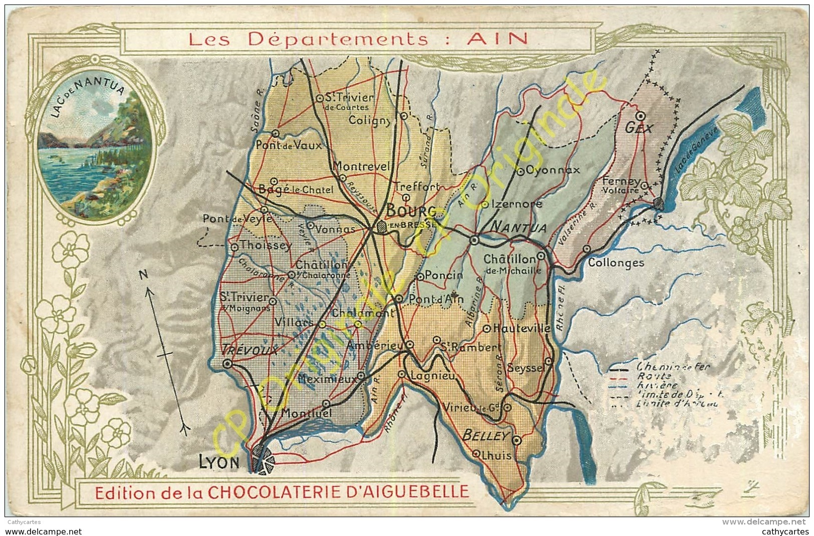 01.  Les Départements :  AIN .  CPA Chocolaterie D'AIGUEBELLE . - Zonder Classificatie