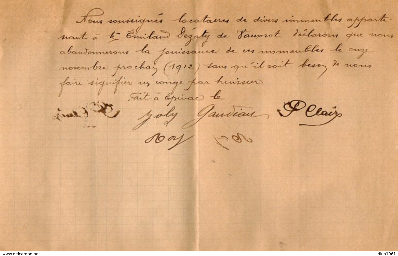 VP15.398 - 1912 / 14 - Lot De Lettres Concernant Me E.RICHEPIN Notaire à SOISSONS & Mr DESATY à VAUXROT ( CUFFIES ) - Collections