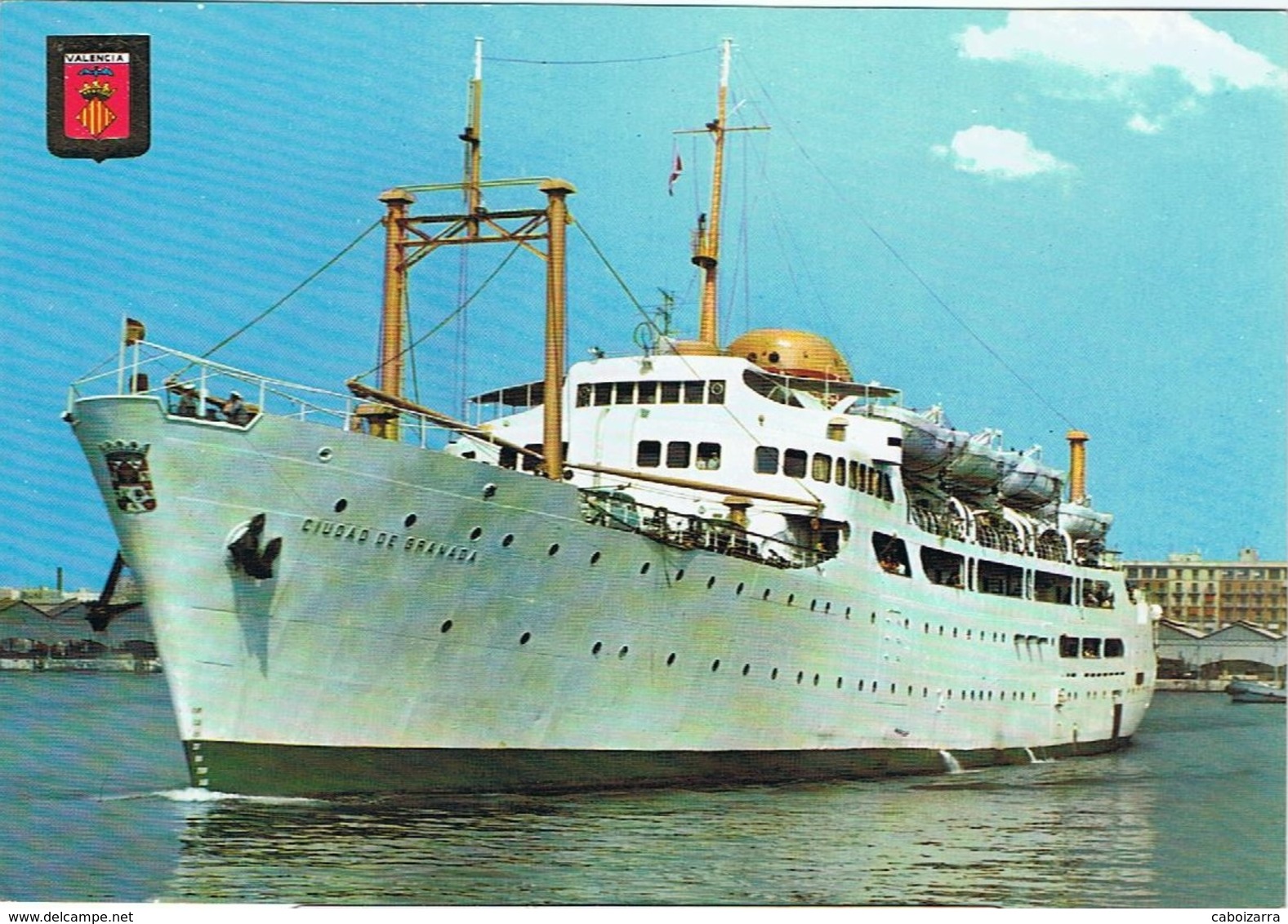 Piroscafo Paquebot Passenger Cruise Ship Ciudad De Granada. Compañia Trasmediterranea - Paquebote