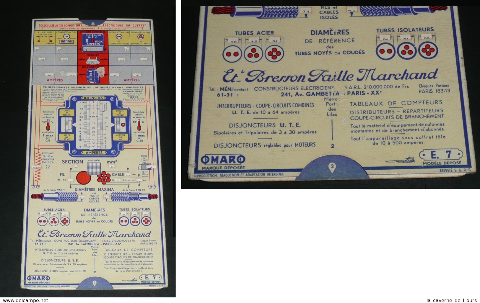 Lot De 3 Règles à Calculer De Calcul, Industrie électricité OmarO MAR Philips Abaque - Autres & Non Classés