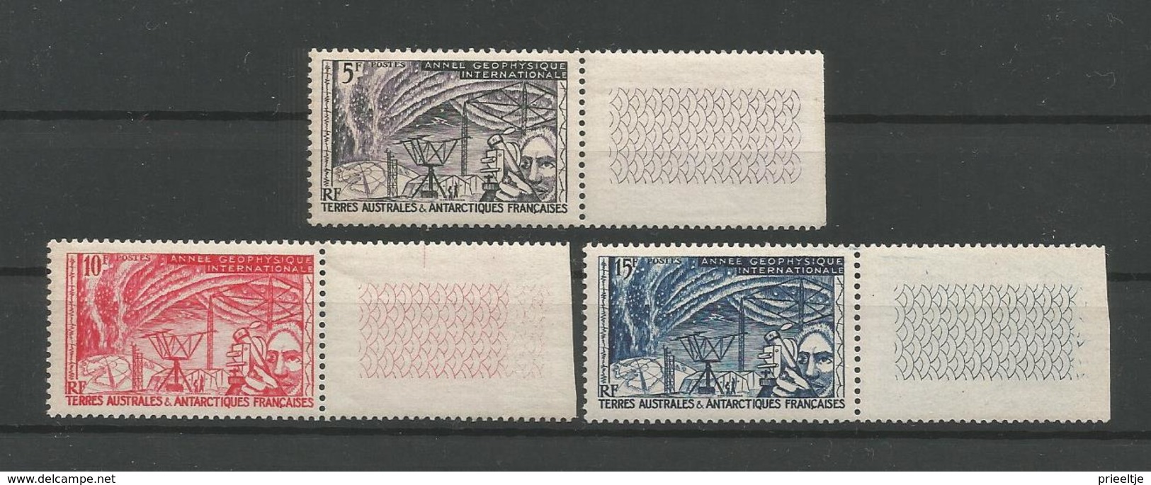 TAAF 1957 Année Géophysique Int. Y.T. 8/10 ** - Unused Stamps
