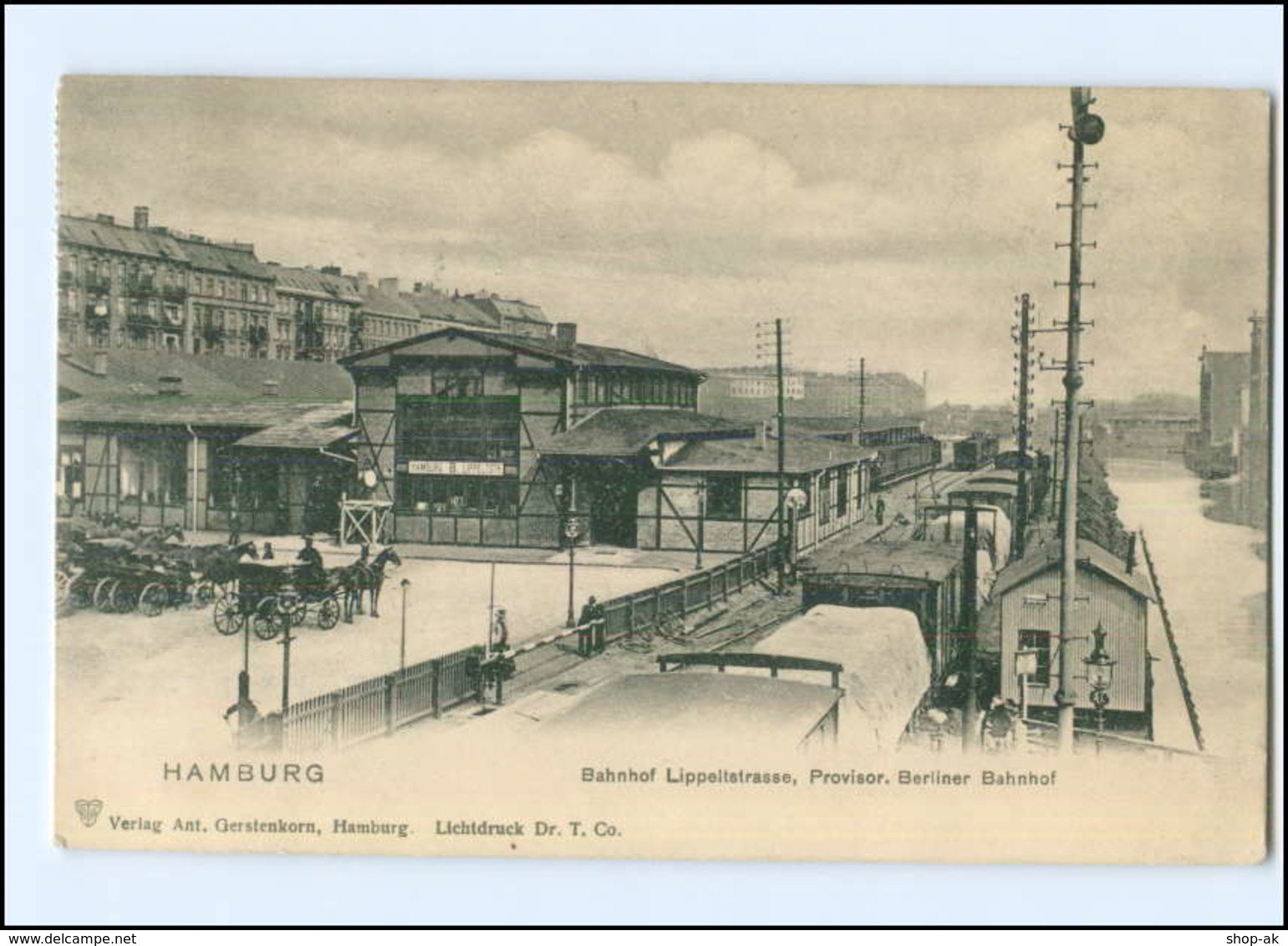 XX004096/ Hamburg Bahnhof Lippeltstraße  Provis. Berliner Bahnhof AK 1907 - Mitte