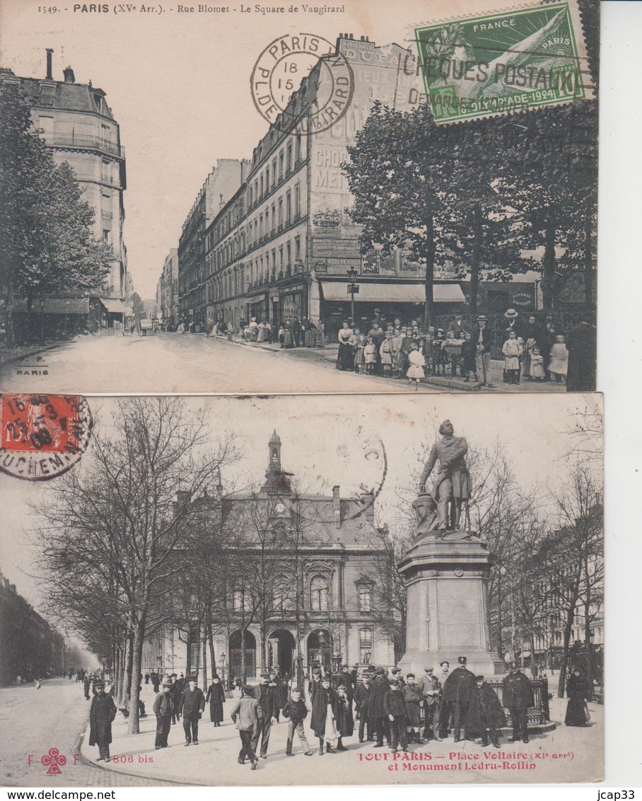 PARIS  -  LOT DE 15 CPA  - La Plupart Animées - Voir Scans  - - 5 - 99 Postales