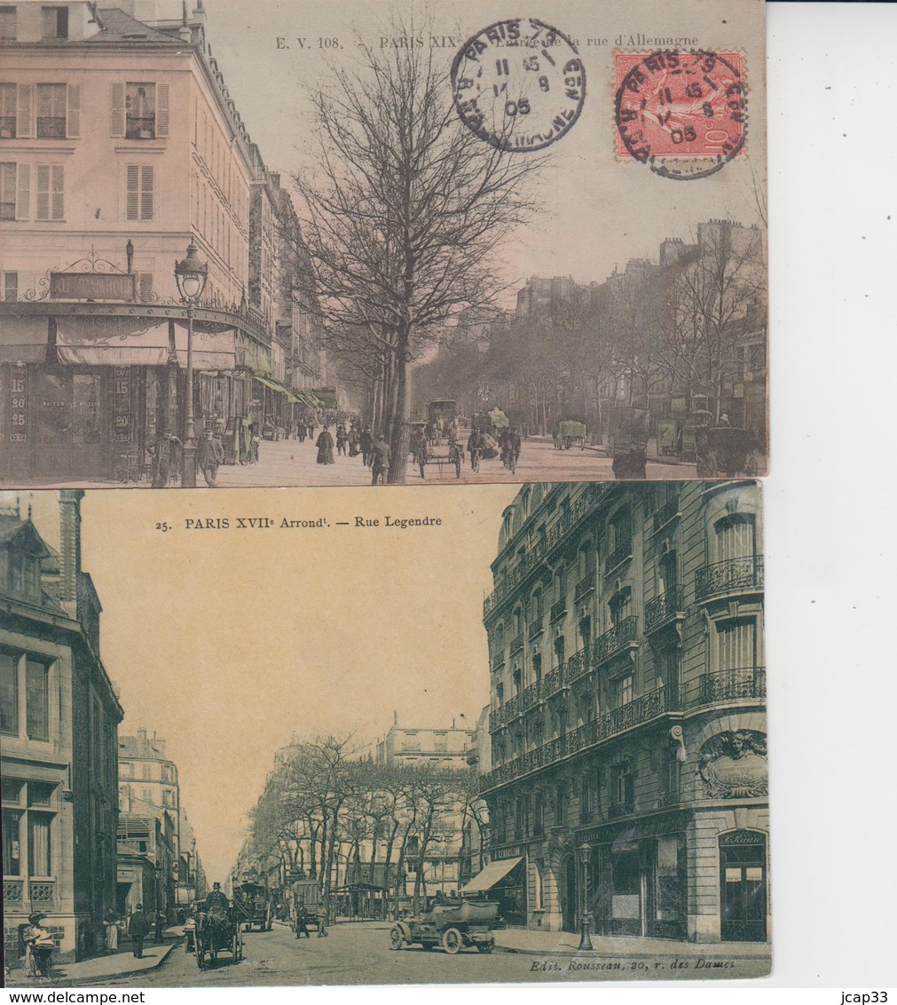 PARIS  -  LOT DE 15 CPA  - La Plupart Animées - Voir Scans  - - 5 - 99 Cartes