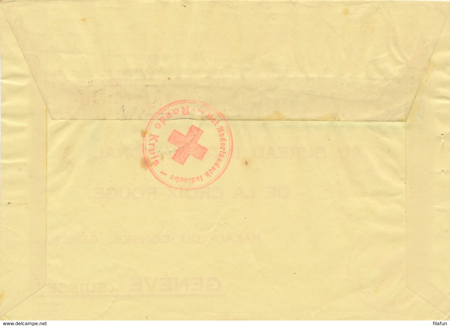Nederlands Indië - 1941 - Censored Red Cross POW Cover Van CDT-INTERN.KAMP BANJOEBIROE Naar Geneve / Schweiz - Nederlands-Indië