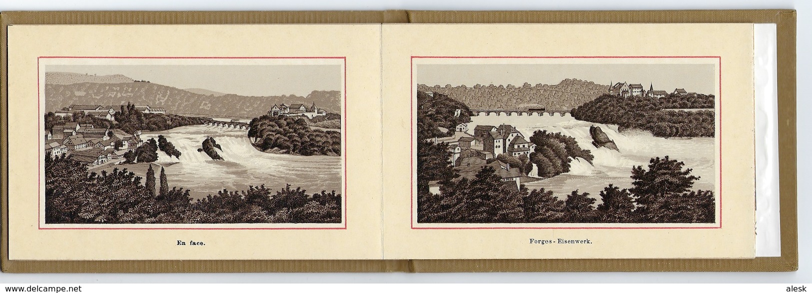 POCHETTE LUXE de 12 cartes-Photos - Chute du Rhin - Château de Laufen - voir scannes