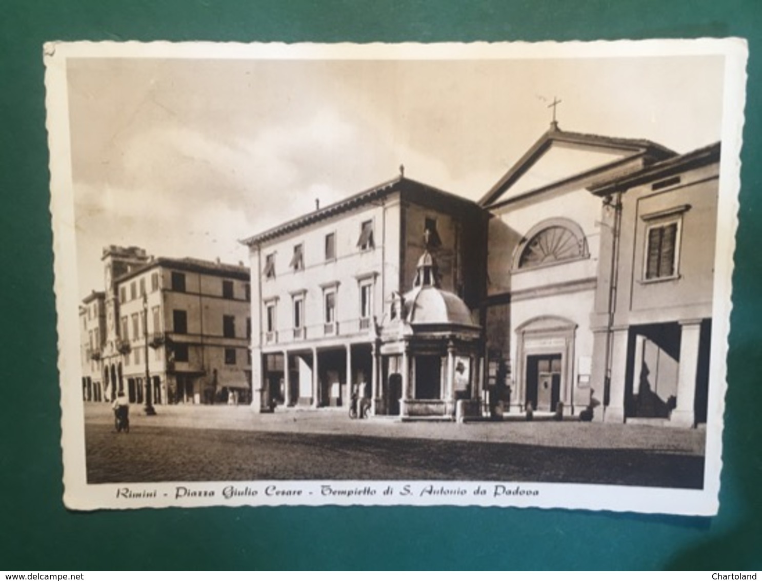 Cartolina Rimini - Piazza Giulio Cesare - Tempesto Di S. Antonio - 1943 - Rimini