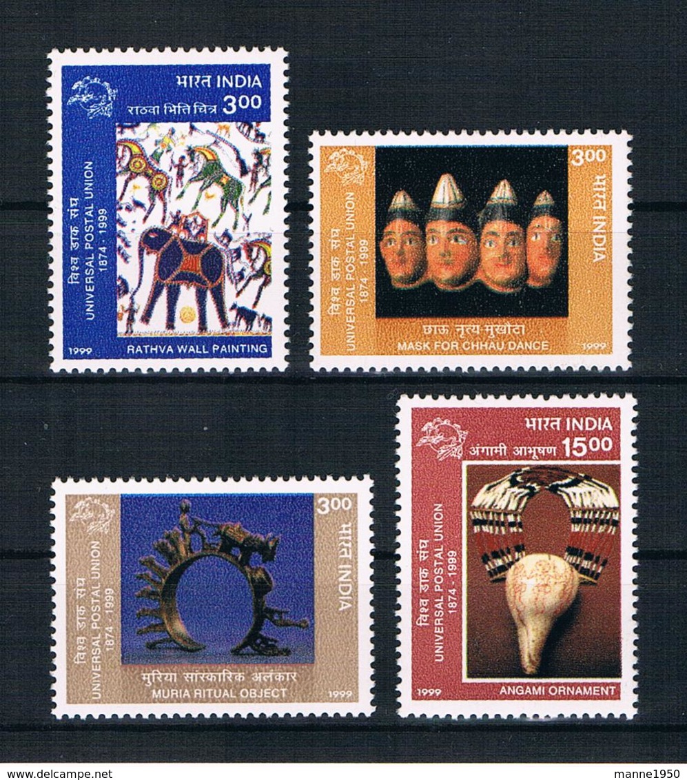 Indien 1999 UPU Mi.Nr. 1712/15 Kpl. Satz ** - Ungebraucht