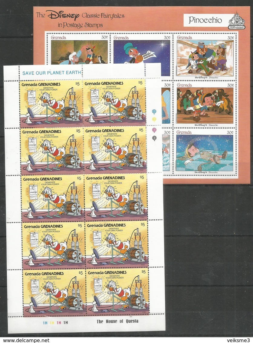 2 Pcs GRENADA GRENADINES - GRENADA - MNH - Walt Disney - Disney