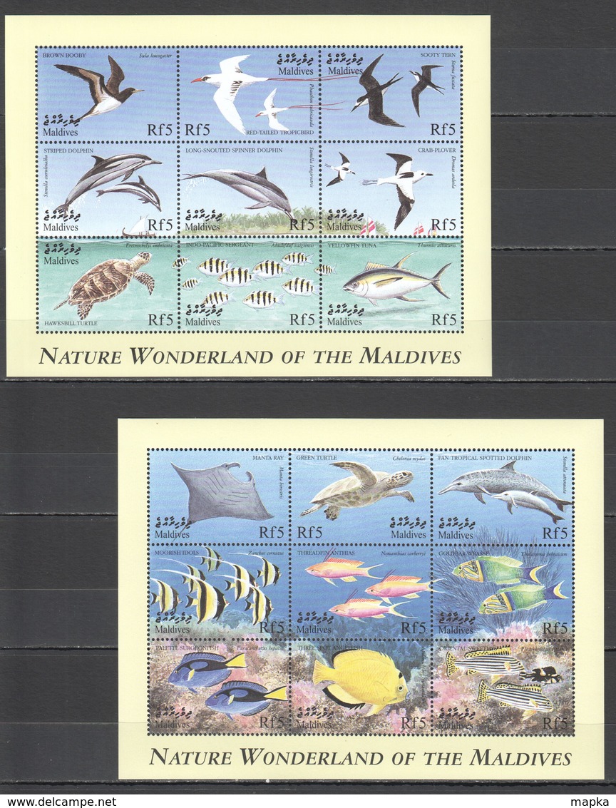 U862 MALDIVES FISH & MARINE LIFE BIRDS FAUNA NATURE WONDERLAND 2KB MNH - Autres & Non Classés