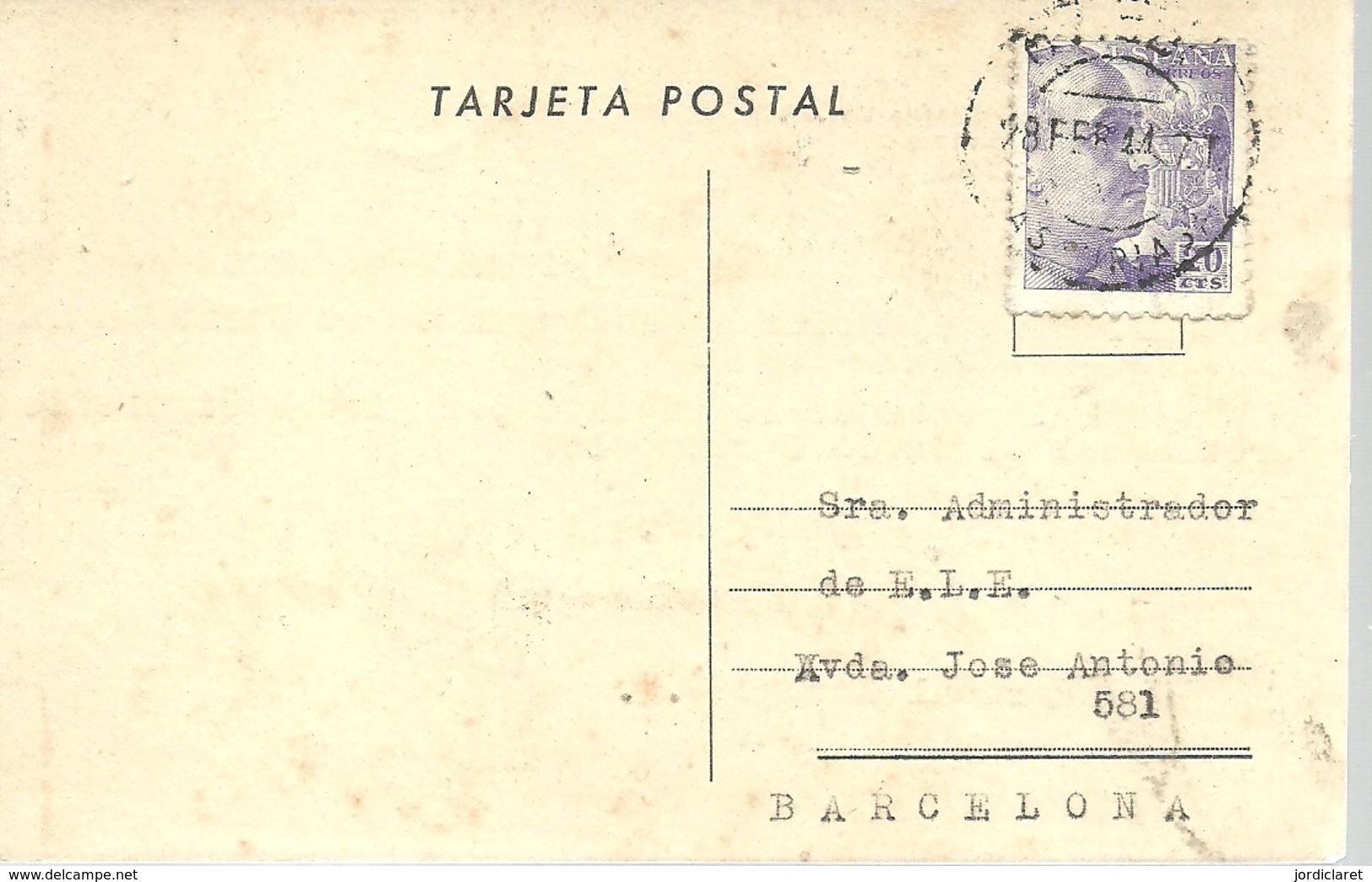 TARJETA POSTAL  COMERCIAL 1944  OVIEDO - Cartas & Documentos