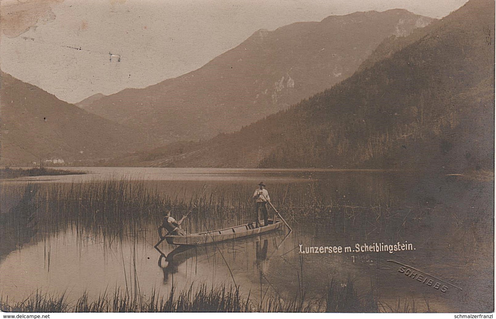 AK Lunzersee Lunzer Lunz Am See Scheiblingstein Fähre Überfuhr Fischer Fischerboot A Gaming Scheibbs NÖ Niederösterreich - Lunz Am See