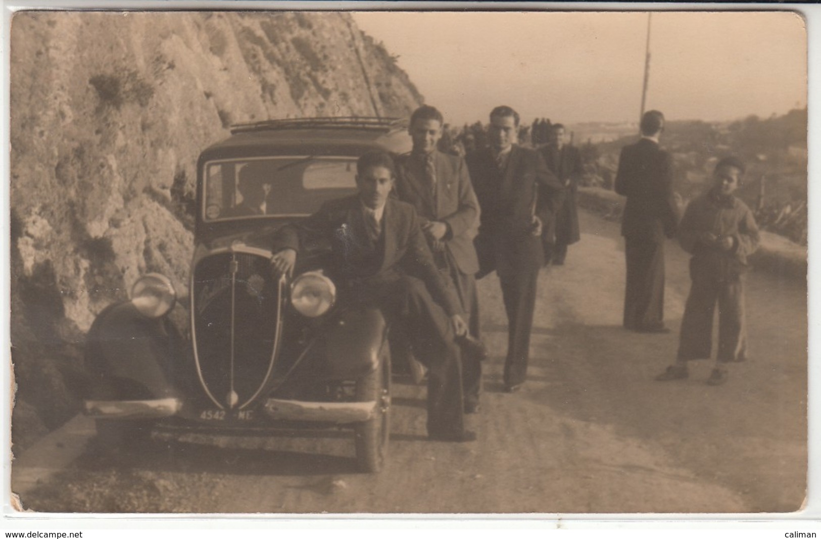 AUTO CAR VOITURE FIAT 508 BALILLA TARGA MESSINA - FOTOCARTOLINA ORIGINALE 1935 - Automobili