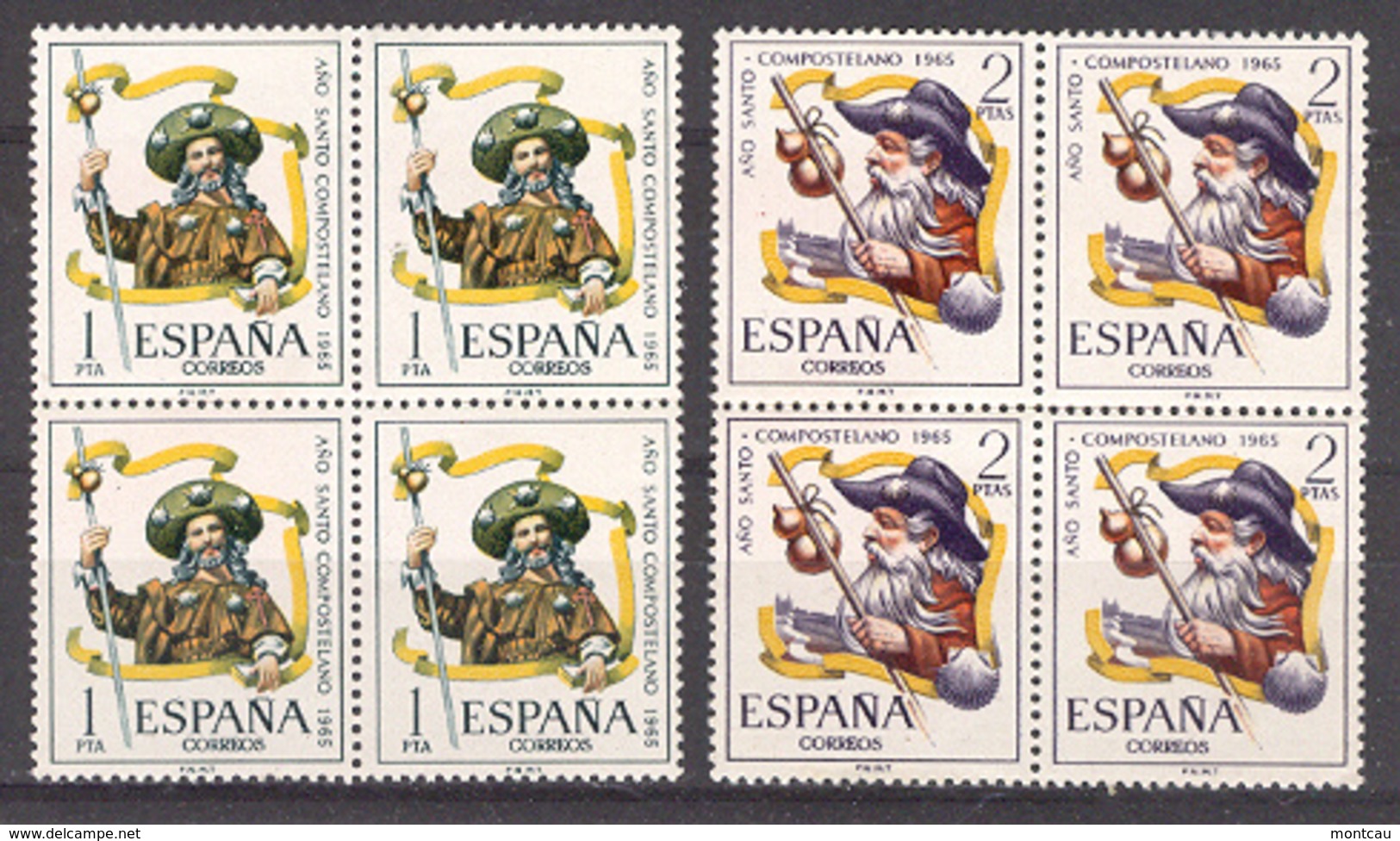 Spain 1965 - A Santo Ed 1672-73 (**) Bloque - Nuevos