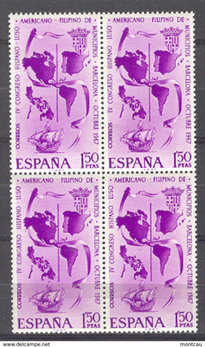 Spain 1967 - Congr. Municipios Ed 1818 Bloque (**) - Nuevos