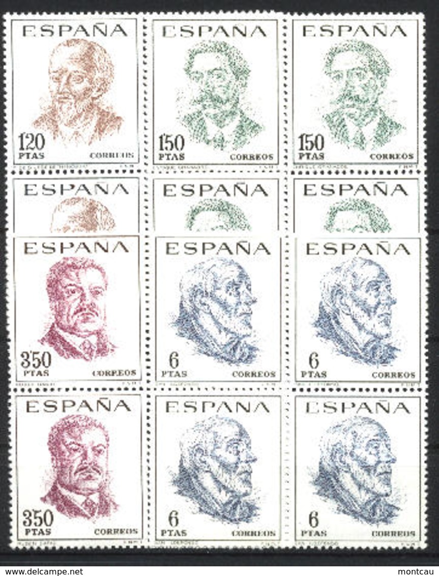 Spain 1967 - Personajes Ed 1830-33 Bloque (**) - Nuevos