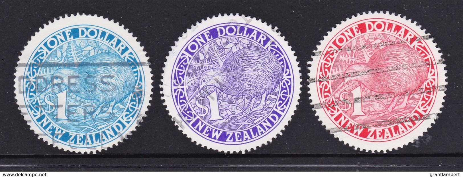 New Zealand 1988 - Three Round $1 Kiwis Used - See Notes - Used Stamps