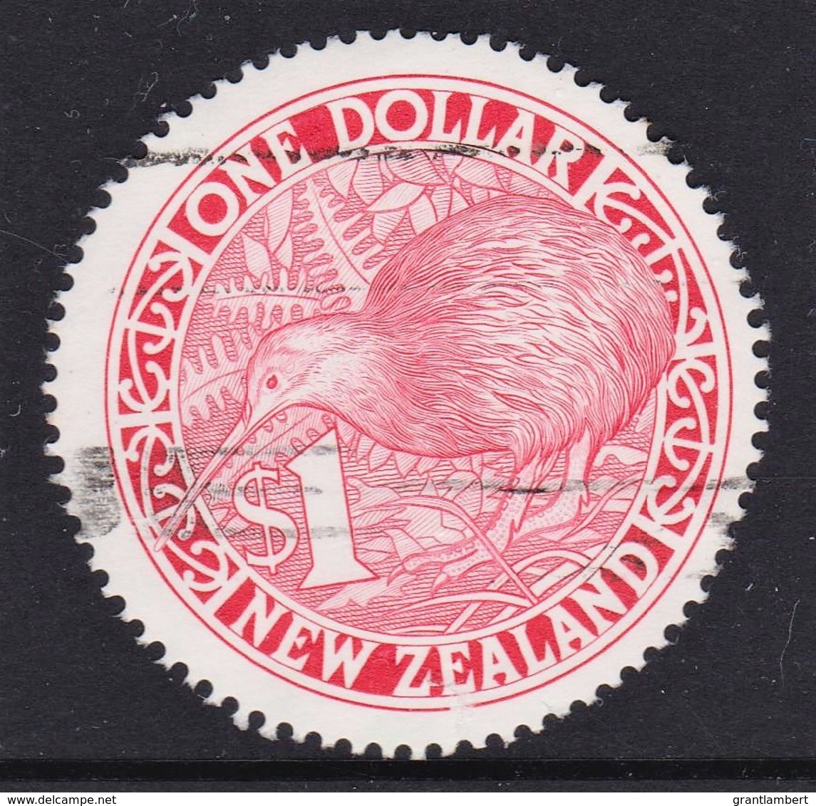 New Zealand 1988 Red Round $1 Kiwi Used - Usati