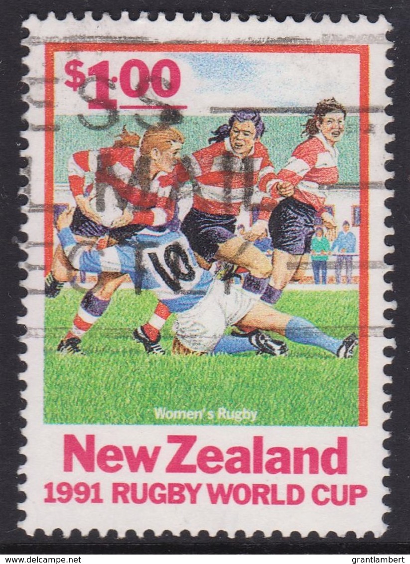 New Zealand 1991 Rugby World Cup $1 Used - Used Stamps