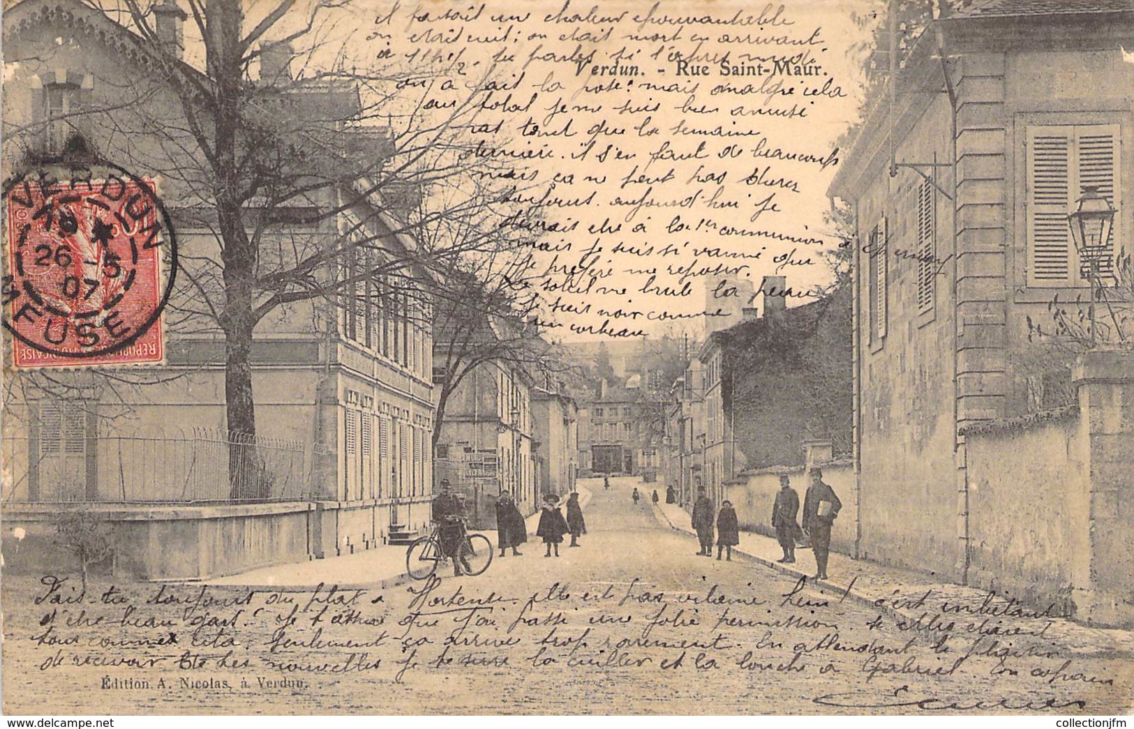 CPA FRANCE 55 "Verdun, Rue Saint Maur" - Verdun