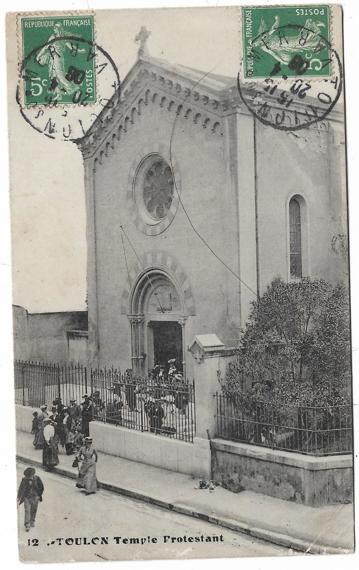 CPA 12 Toulon Temple Protestant Moyenne état , Voir Scan - Toulon