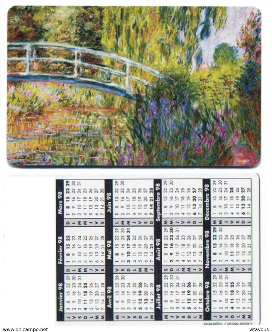 Peintre MONET Pont Japonais Peinture Calendrier 1998 France Calendar - Autres & Non Classés