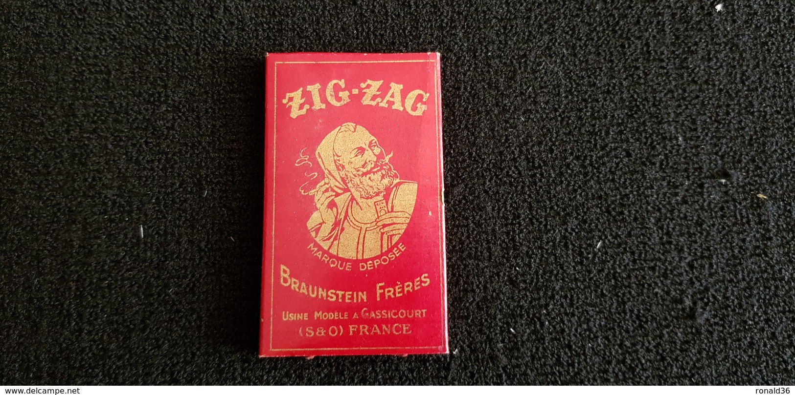 Pochette Publicitaire Papier Feuilles A Cigarettes ZIG ZAG BRAUNSTEIN FRERES Usine GASSICOURT MANTES 78 France - Other & Unclassified