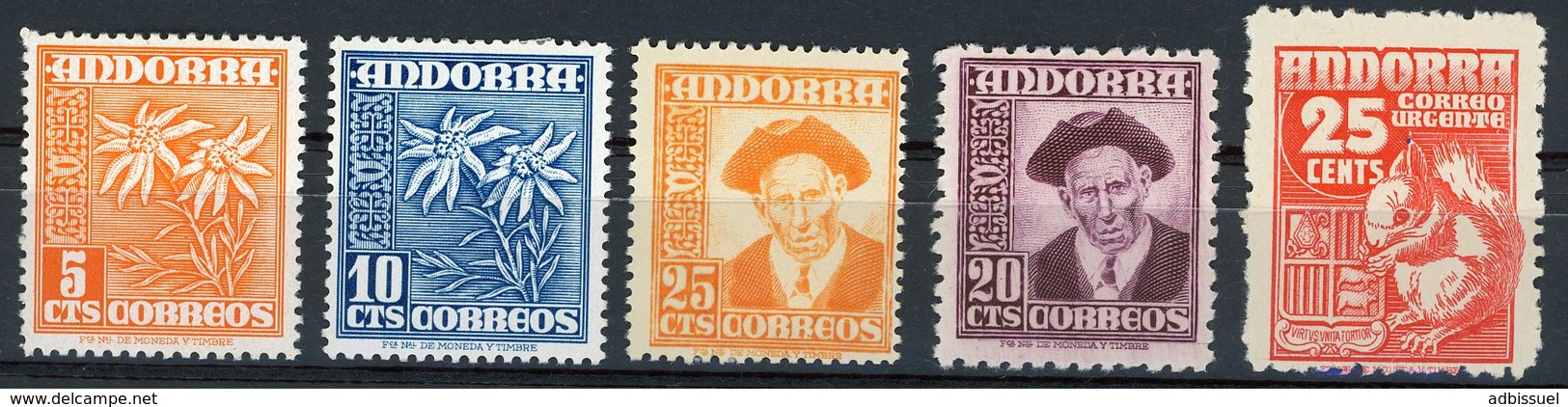 Andorre / Andorra.  43B / 43C / 44 / 44A / 49 ** (MNH) Et * (MH). Cote 26.9€ Voir Détails Dans La Description - Unused Stamps