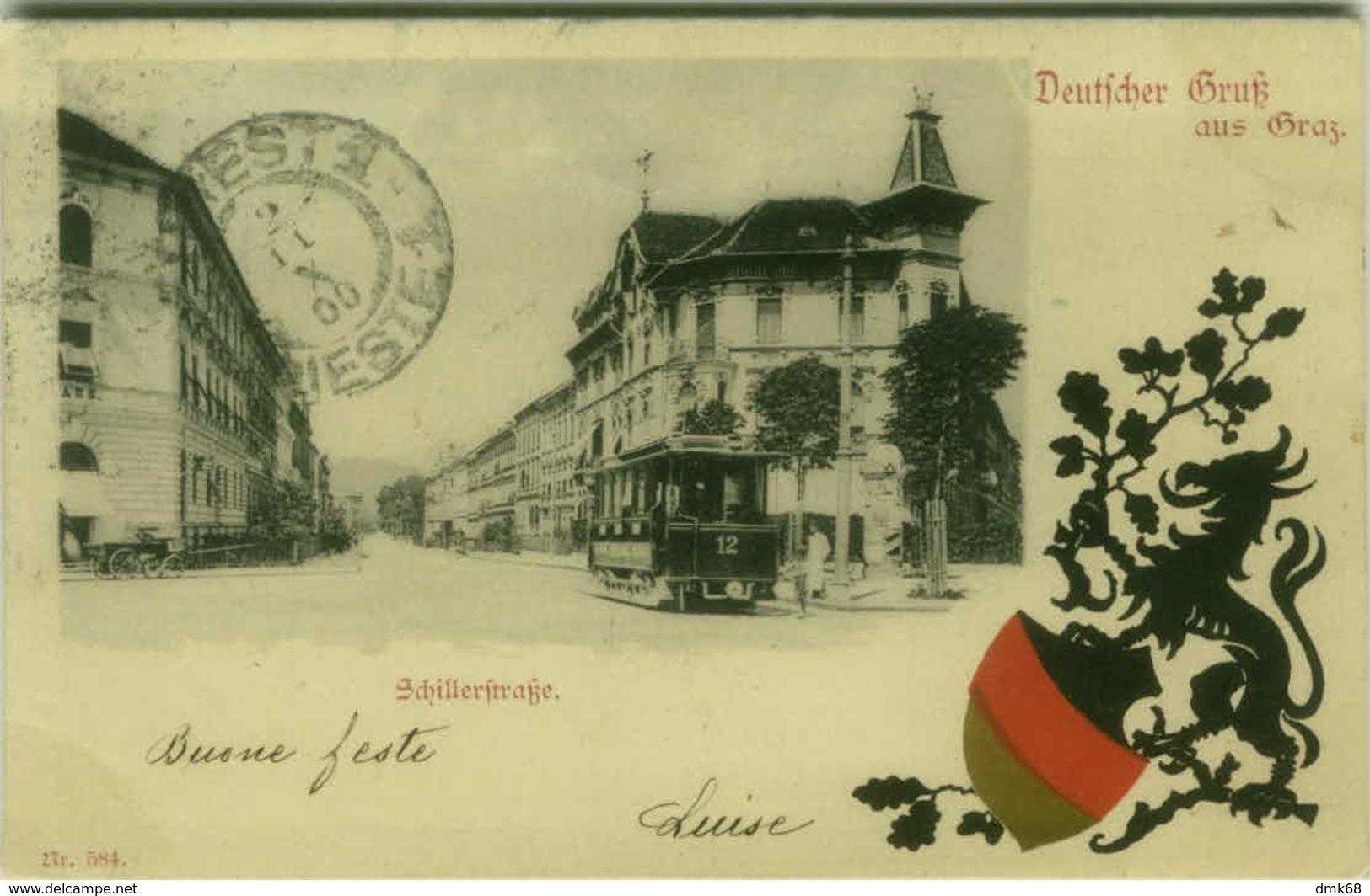 AK AUSTRIA - DEUTFCHER GRUS AUS GRAZ - SCHILLERFRAFKE - 1900s (BG3712) - Graz