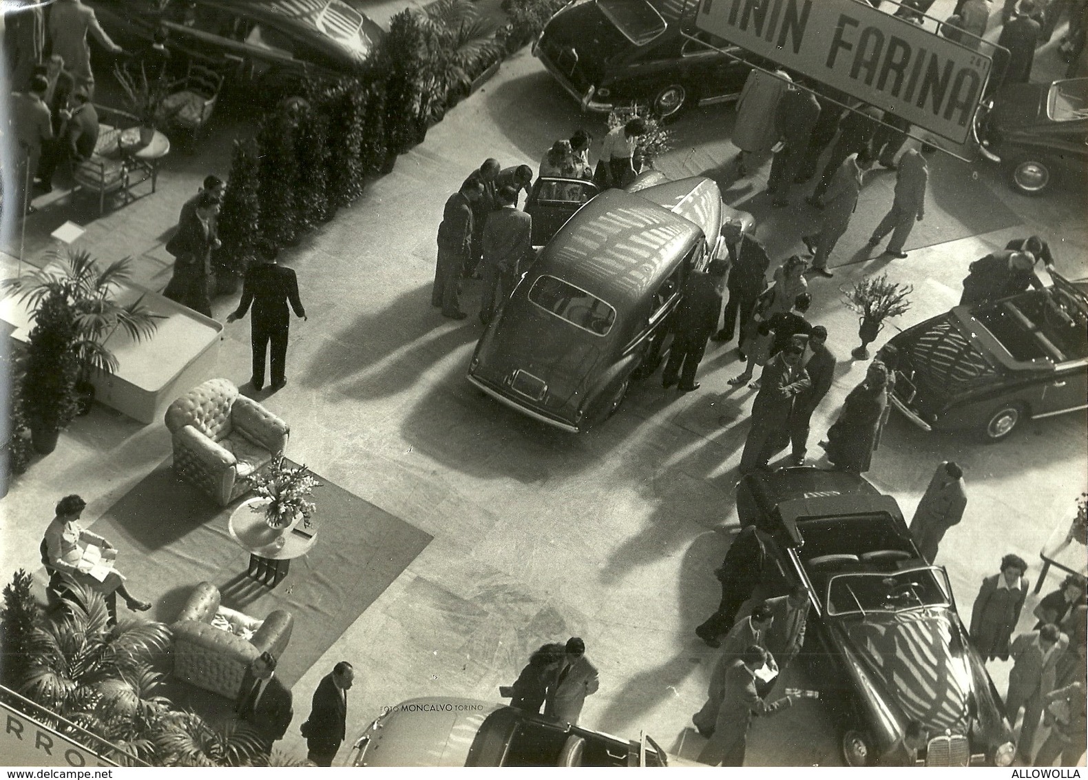 4565 " STAND PININ-FARINA - SALONE DELL'AUTO DI TORINO ANNI '50 "ANIMATA-FOTO ORIGINALE - Automobili