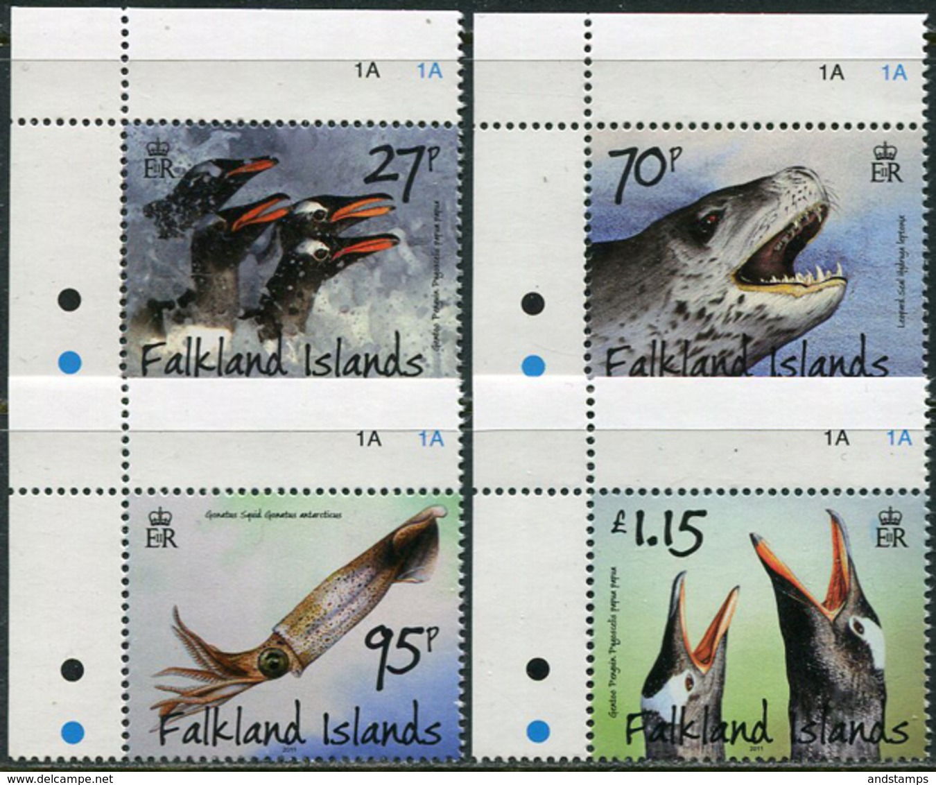 Falkland Isl. 2011. Michel #1152/55 MNH/Luxe. Predators And Prey Animals. (Ts02) - Islas Malvinas