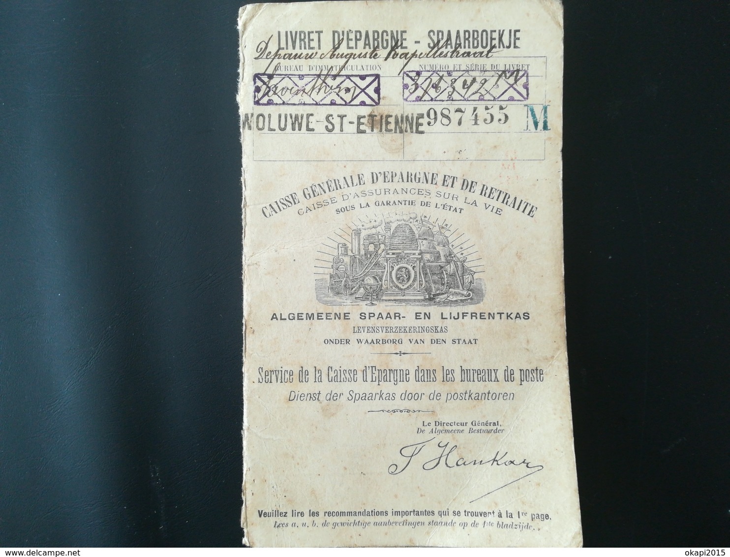 VIEUX LIVRET ÉPARGNE CGER ANNÉE 1899 SAVENTHEM COMPLÉTÉ AVEC TIMBRES SUR 4 PAGES  VIEUX PAPIERS - Documents Historiques