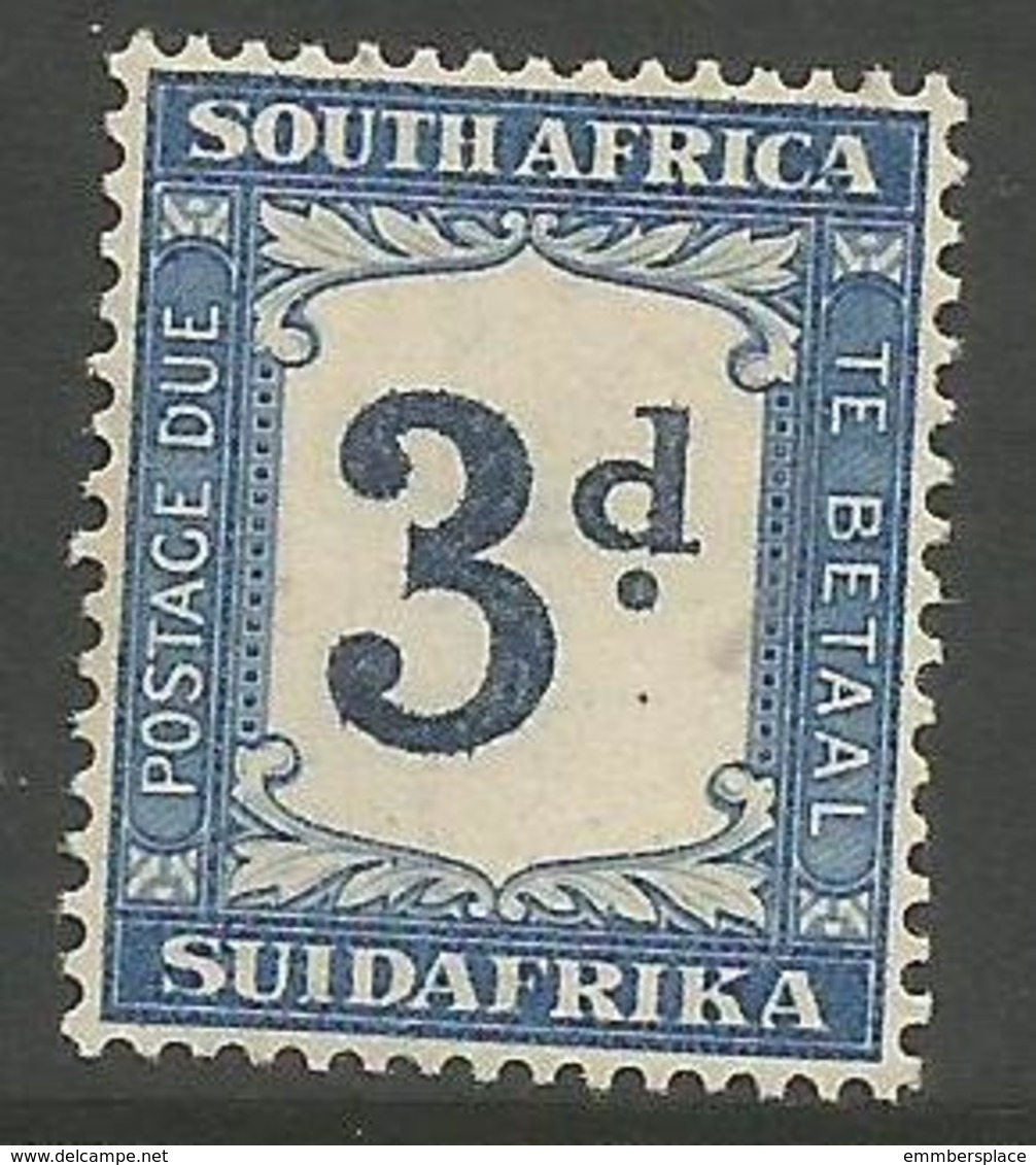 South Africa - 1932 Postage Due 3d MH *   SG D28a - Impuestos