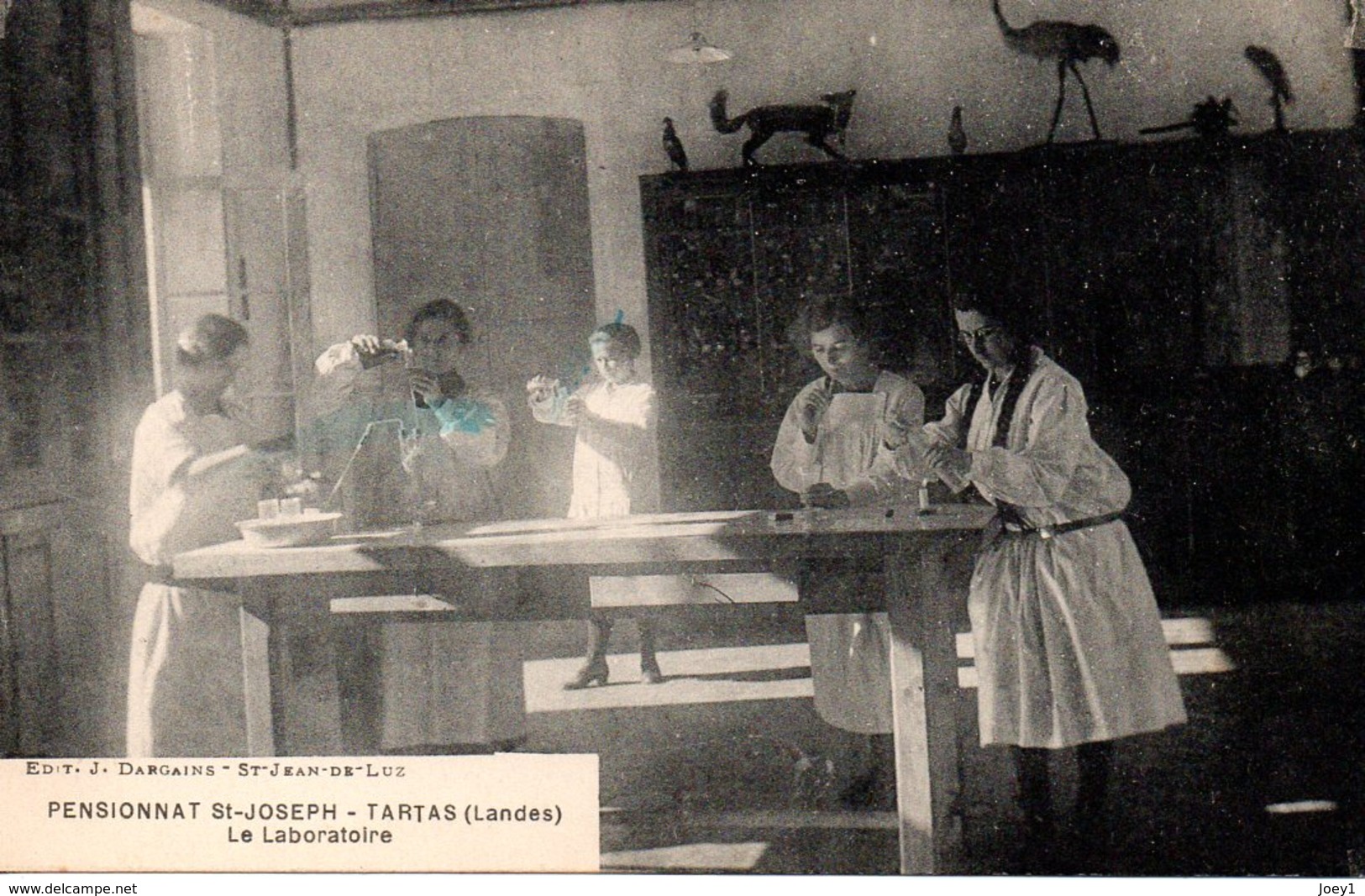 Cpa Pensionnat St Joseph Tartas, Le Laboratoire. - Tartas