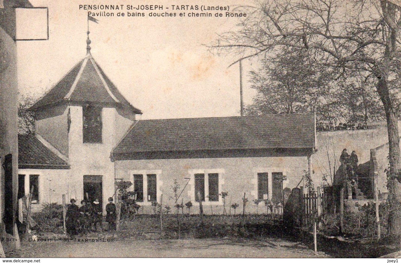 Cpa Pensionnat St Joseph Tartas, Pavillon De Bains Douches Et Chemin De Ronde. - Tartas