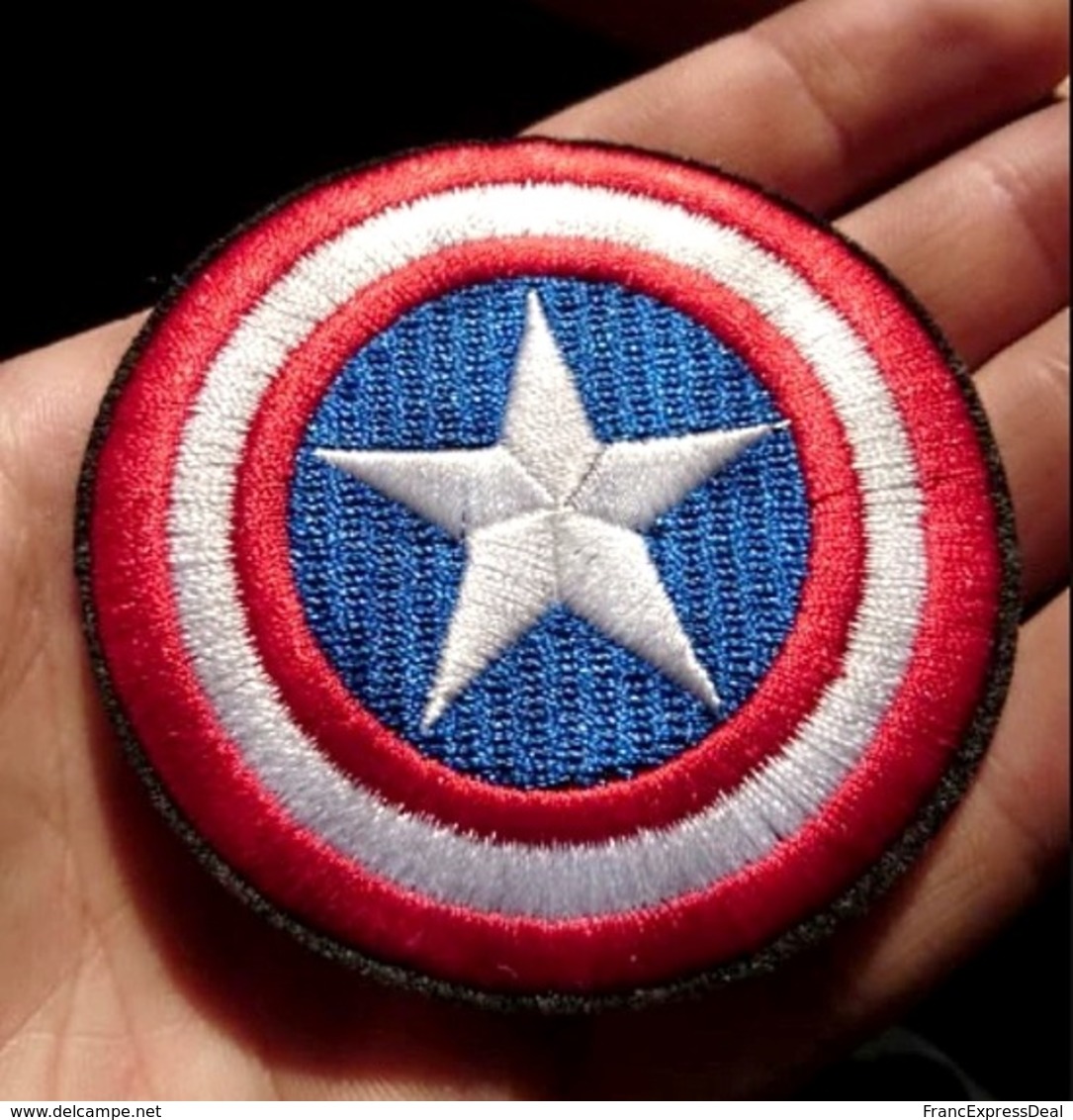 Écusson Brodé Thermocollant NEUF ( Patch Embroidered ) - Captain America - Ecussons Tissu